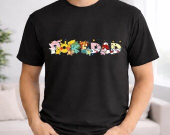 PokeDad PokeMom Shirt, Pokeball Pikachu Charmander Bulbasaur Gengar Shirt, PokeDad Father's Day Shirt, Gift For Dad Family Matching Shirt