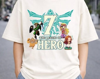 Personalized Zelda Birthday Shirt, Retro Legend of Zelda Birthday Shirt, Personalized Gaming Party Tee, Zelda Family Shirt, Video Game Shirt