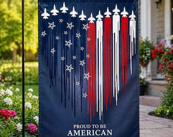 Proud To Be American 250th Anniversary Patriotic Banner, 250 Years Freedom Garden Flag, 1776–2026 Patriotic Eagle House Flag, 4th July Gif