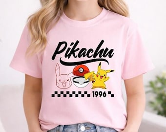 Custom Pokeball All Characters Shirt, Pikachu Eeve Snorlax Shirt, Poke Birthday Tee, Personalized Anime Monster Matching Tee, Pokeball Lover