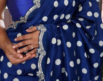Crepe Silk Polka Dot Saree
