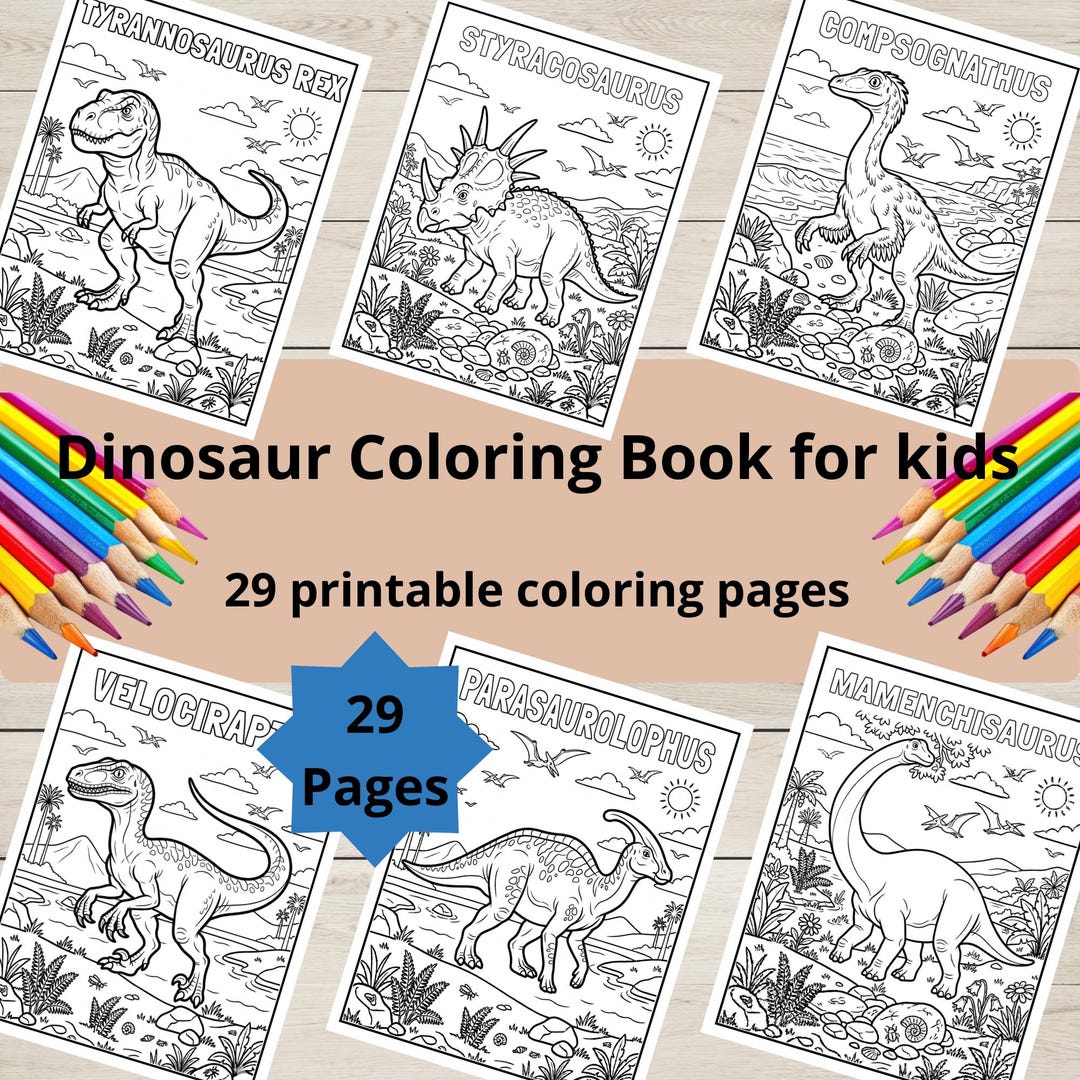 Printable Dinosaur Coloring Pages for Kids – 29 Fun Dino Sheets ...
