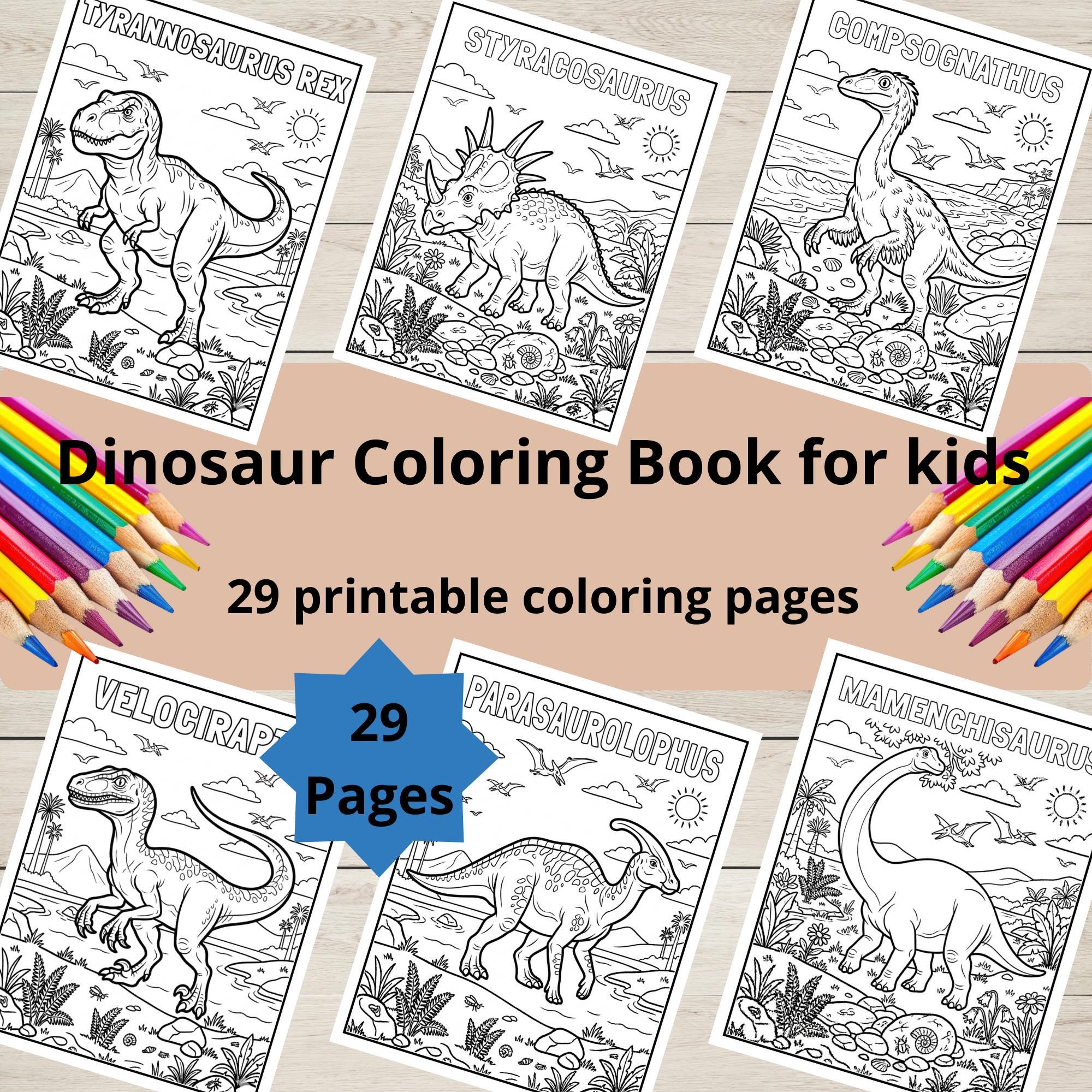 Printable Dinosaur Coloring Pages for Kids – 29 Fun Dino Sheets ...