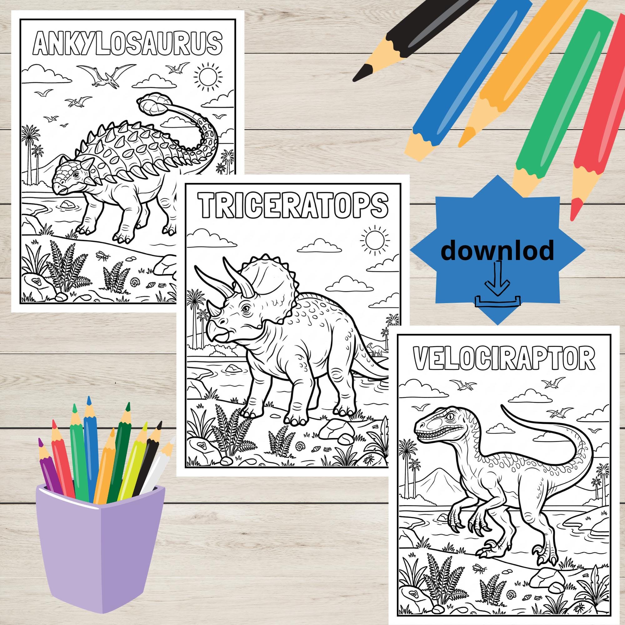 Printable Dinosaur Coloring Pages for Kids – 29 Fun Dino Sheets ...