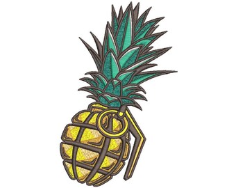 Granade Pineapple Embroidery Design