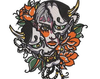 Japanese Mask Embroidery File