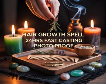 INCANTESIMO PER LA CRESCITA DEI CAPELLI, miglioramento dei capelli, energia del cuoio capelluto, aumento della vitalità, manifestazione della lunghezza, lucentezza e forza