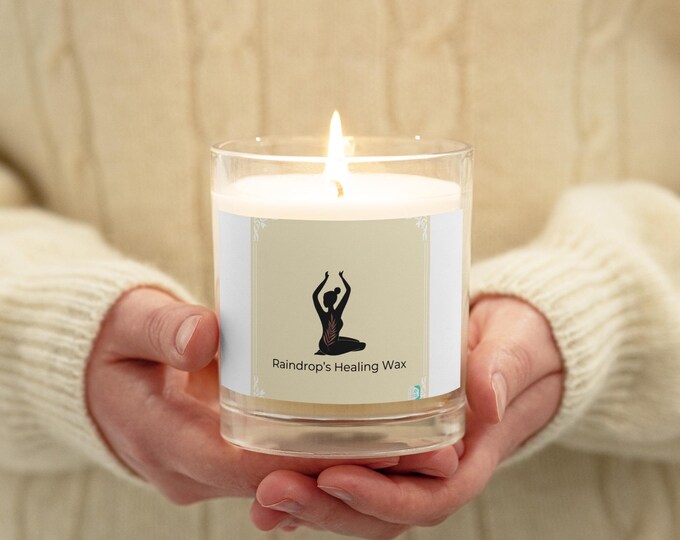 Glass jar soy wax candle