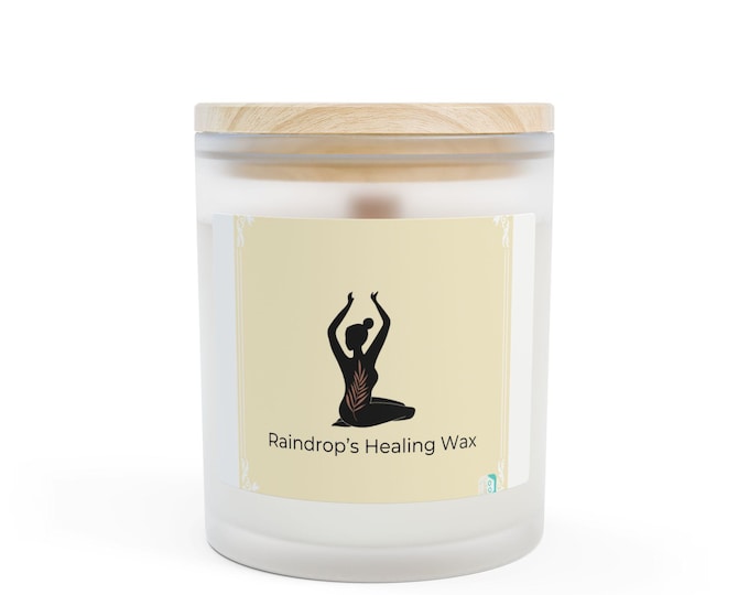Raindrops Healing Wax Candle | Frosted Glass 11oz