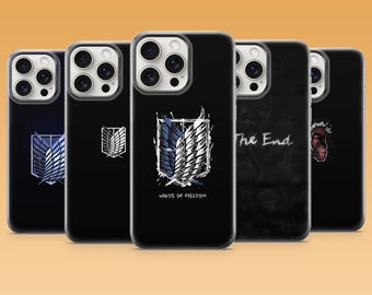 Funda para teléfono Attack on Titan Anime Action Cover para iPhone 17Pro, 17e, 16, 15, 14, 13, 12, 11, Samsung S26, S25, S24, A56, A16, Pixel 10, 9Pro