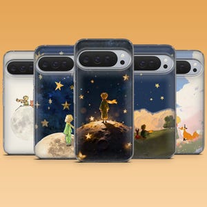 Little Prince Phone Case Rose Fox Planet Cover for Google Pixel 10, 10Pro, 9, 9Pro, 8A, 8, 7A, 6A, Samsung S26, S25, S24, A16, iPhone 16, 15