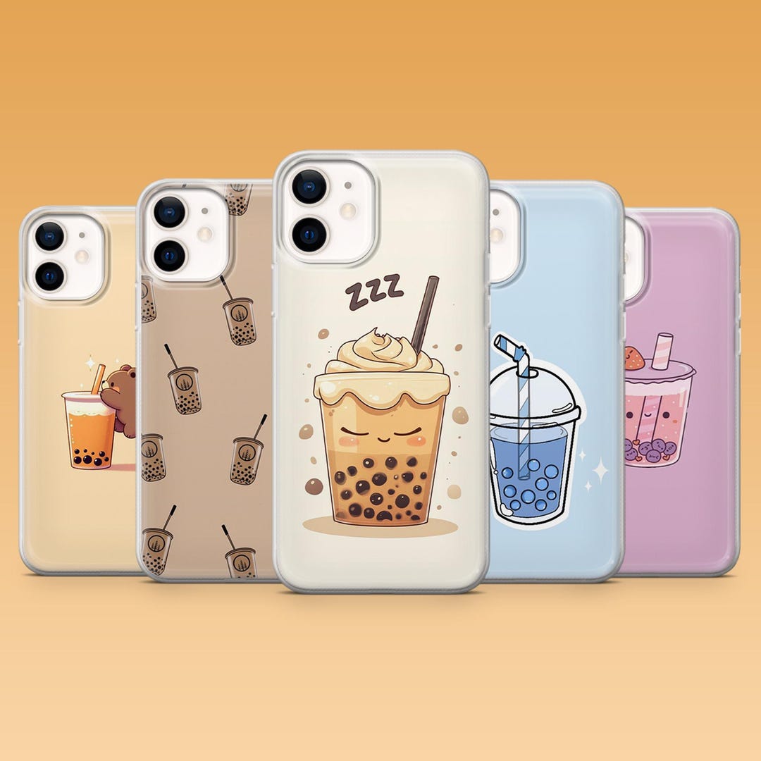 Bubble Tea Phone Case Boba Drink Cover for iPhone 17, 17pro, 16, 15, 14 ...