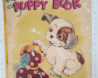 1963 My Puppy picture book oversized first reader graphics are amazing