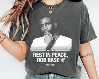 Rust in vrede T-shirt Rob Base, shirt Robert Ginyard King of hiphop, T-shirt jaren 80 hiphoplegende, RIP Rob Base