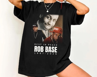 RIP Rob Base hiphoplegendeshirt, Legends Never Fade Rap Tee, vintage jaren 90 hiphop grafisch T-shirt, Old School Rapper Tribute Streetwear