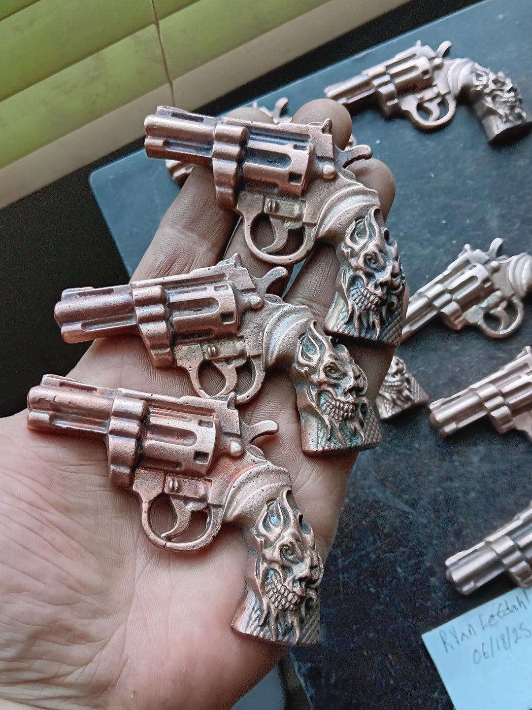 Hand Poured Copper Skull Revolver 999 Fine - Etsy