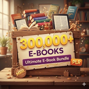 300,000+ PLR Ebooks Bundle | Master Resell Rights | Rebrand & Resell Digital Books | Instant Download Business