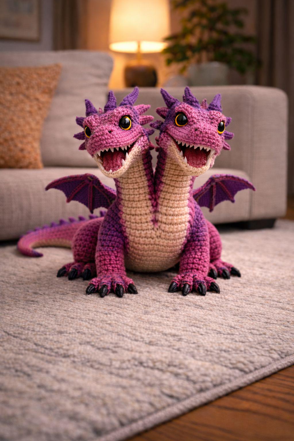 Three headed dragon - Etsy 日本
