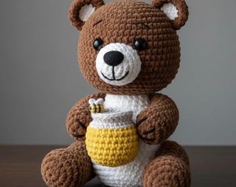あみぐるみ編み図 - アヒルのルイとテディベア（英語のみ） - Etsy 日本