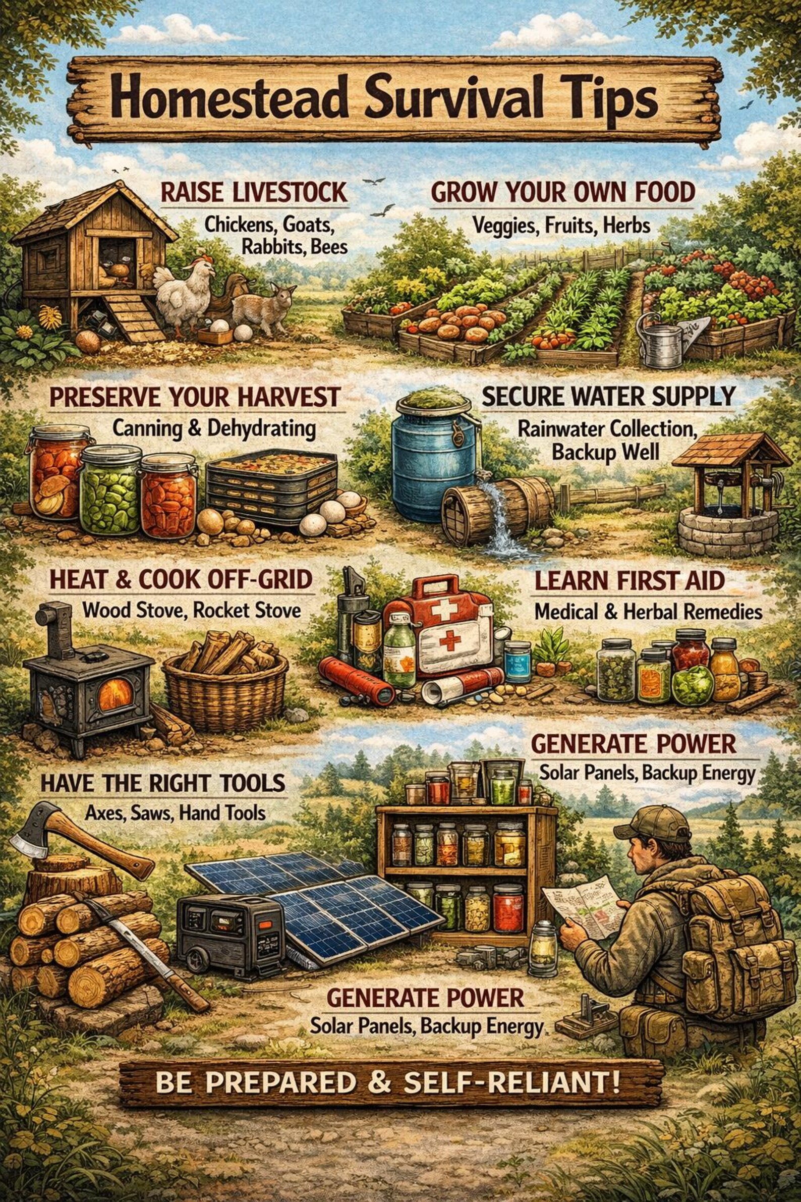 Homesteadprepper List.pdf Homestead Survival Tips Coloring Page | Off-grid Living Adult Coloring ...