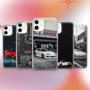 JDM Japanische Autos Cover für iPhone 17, 17Pro, 16Pro, 16, 15, 14, 13, 12, Samsung S26, A56, S25, S24, A16, Pixel 10, 10Pro, 9A, 8