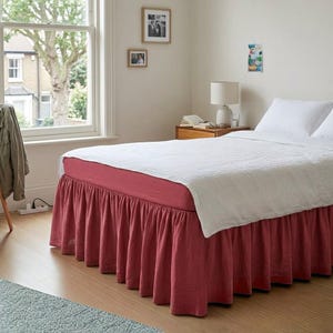 Raspberry Skirt Bed Bedding Soft Boho Skirt