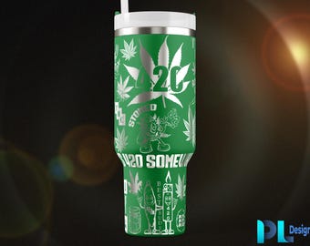 420 Wickeldesign | 40 Unzen Becher Design | THC Digitaler Download | Kiffer Kunst | Wach und Backe