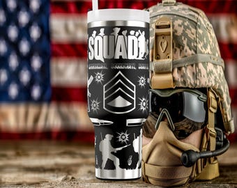 Taktischer Trupp Becher | Anpassbares GamerTag Design (Digitaler Download)