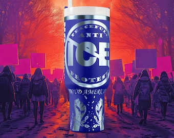 Anti-ICE Demos Tumbler Wrap | Politische Kunst (Digitaler Download)