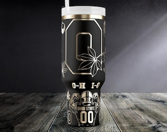 Ohio Football Wrap | SVG PNG JPG | Lasergravur Design | Fußball Fan Kunst