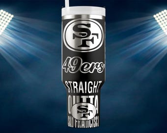 SF Fußball | Fan inspiriert Gravur SVG | Personalisierte Name Tumbler Wrap | Sofort Download