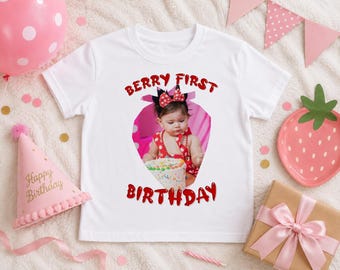 Personalized Berry First Birthday Photo Shirt, Custom Toddler Outfit