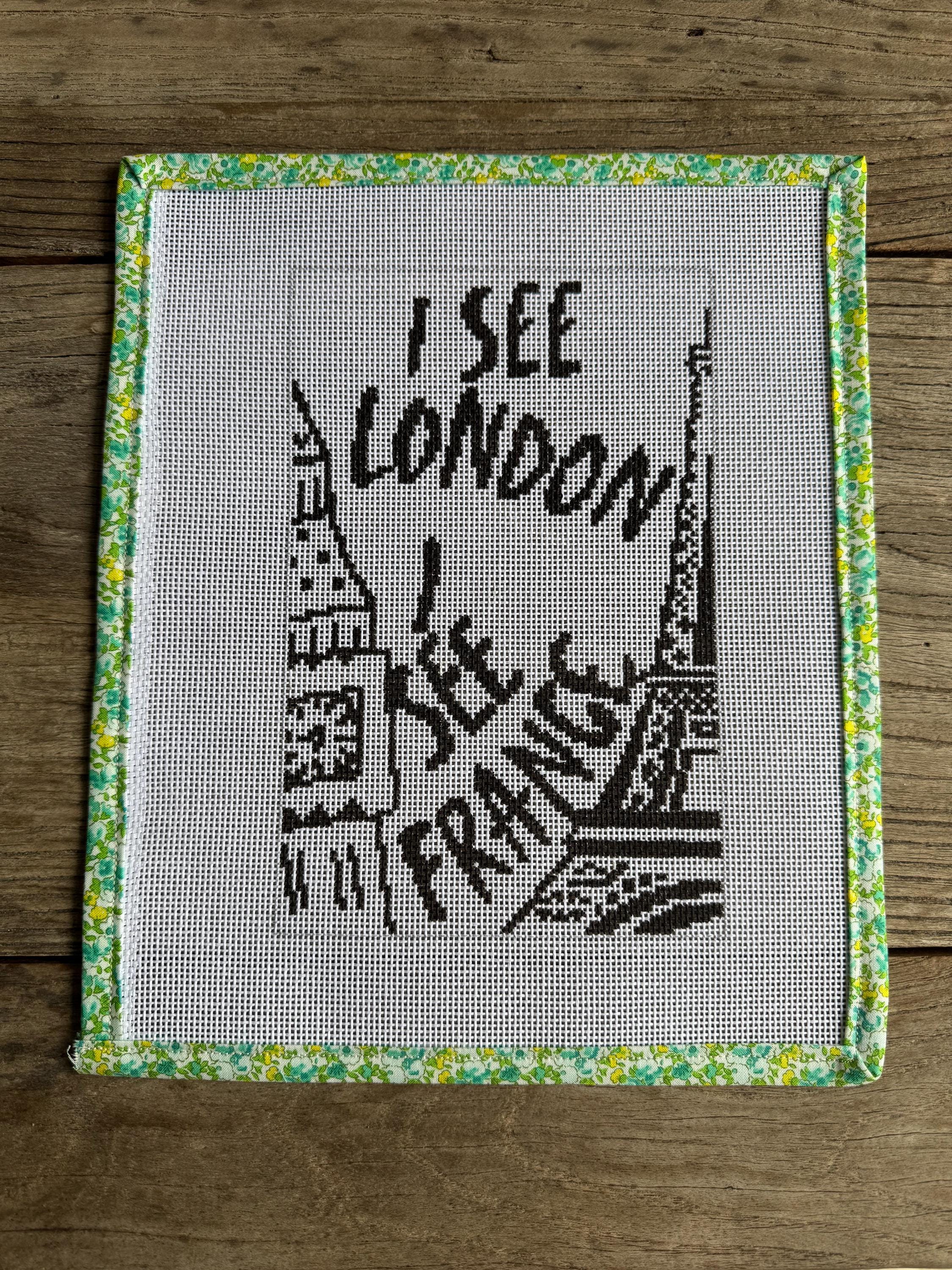 I See London I See France Needlepoint Canvas | Hand Painted 13