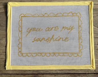 Tu sei il mio sole, tela per ricamo a punto croce / Ricamo a mano / Citazione allegra / Disegno moderno per ricamo a punto croce / Regalo per ricamatrici