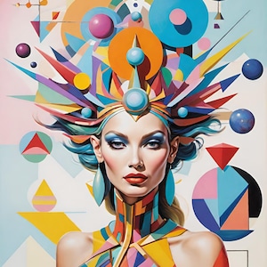 Cosmodeva Sandrine Starchild Edition modern deva art by Dario Costello