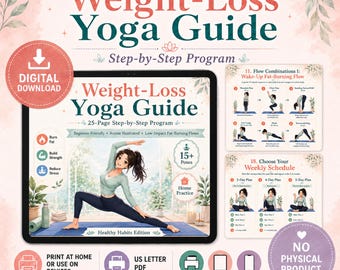 Guide för viktminskningsyoga | Yogaträningsplan, Nybörjaryogapositioner, Guide till animeyoga, Fitnessplanerare