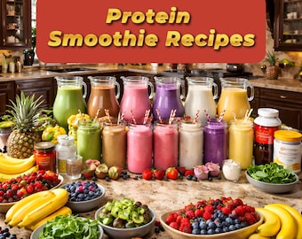 50 recetas de batidos ricos en proteínas, guía de batidos para ganar músculo y perder grasa, libro electrónico de recetas de fitness, libro de cocina de batidos de proteínas saludables
