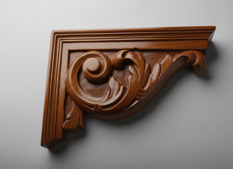Rectangular Corbel Classic Handcrafted Multi Color Console Wooden Corbel Bracket for Shelf ...