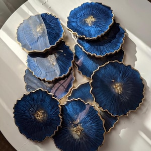 Dessous de verre en résine faits main | Dessous de verre en résine époxy | Dessous de verre personnalisés | Idée cadeau décoration