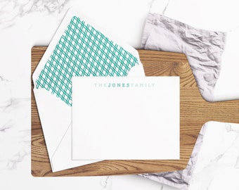 Family Notecard Set. Personalized Stationery Set. Monogram Notecards. Thank You Note Cards. Correspondence Cards. Family Gift Idea.