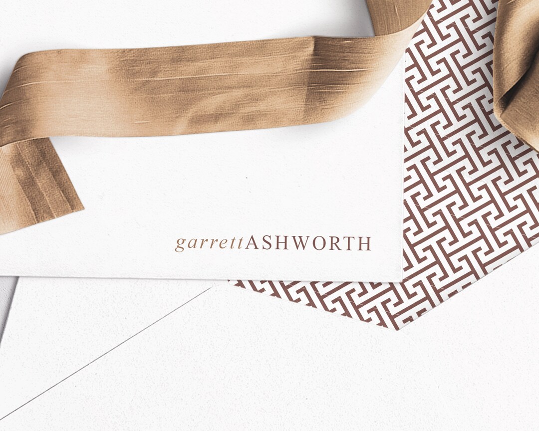Personalized Stationery for Men. Personalized Note Card Set. Unique