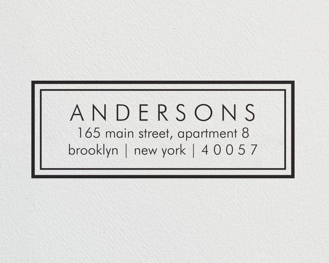 Simple Address Stamp. Personalized Self Inking Stamper. Custom Etsy
