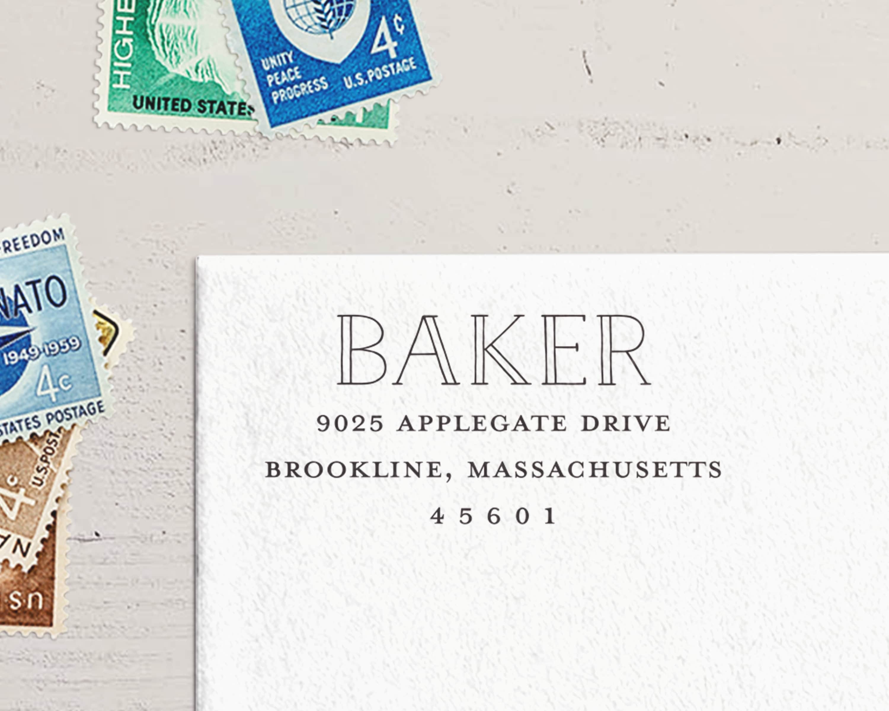 Custom Return Address Stamp. SelfInking Stamp. Wood Stamp. Etsy