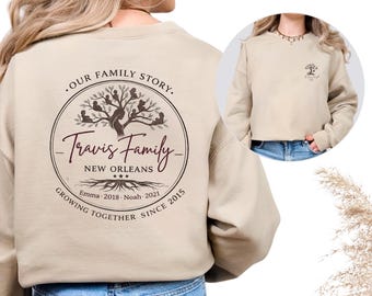 Sweat-shirt personnalisé mère-enfant : cadeau de fête des mères personnalisé, sweat-shirt à capuche couleur confort pour maman