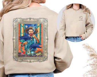 Sweat-shirt inspiré de Van Gogh : sweat à capuche Keep Goghing Fine Art, style musée