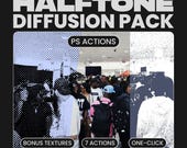 Halftone Photoshop Action Pack | Retro Vintage Photo Effect | Halftone Dot Newspaper Print Effect | Instant Download