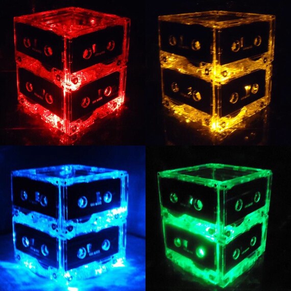 Cassette Tape Centerpiece Night Light Repurposed Il_570xn