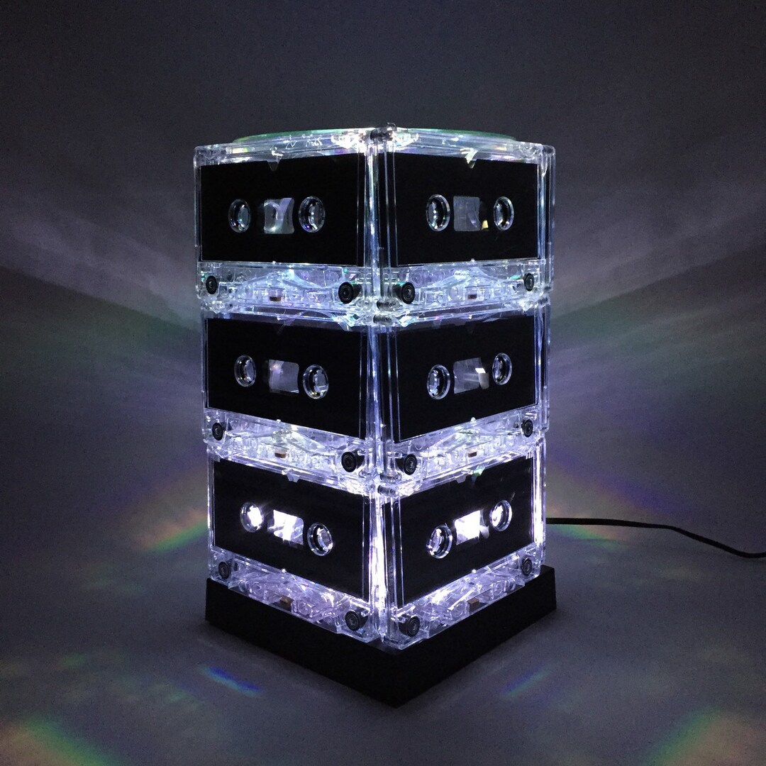 White Cassette Tape Lamp Mixtape Light Music Lover Gift Etsy