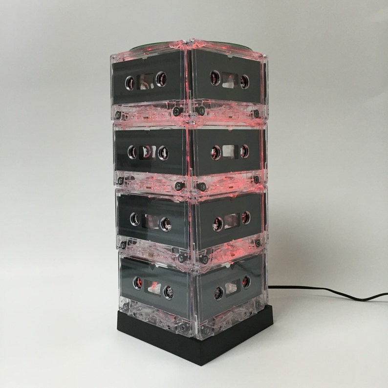 Red Cassette Tape Lamp Mixtape Light Night Light Etsy