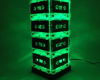 Music Lovers Green Cassette Tape Lamp Mixtape Light